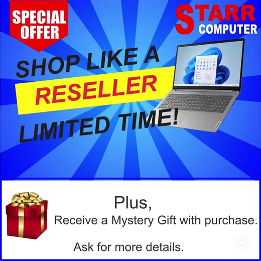 337 reactions · 6 comments | Shop Like a Reseller This May at Starr Computers! Get insider access to massive reseller-level savings on top tech and gadgets! Huge Discounts + Exclusive Rewards just for shopping with us. Don’t miss out – the deals are HOT and the rewards are even hotter! #starrcomputer #Deals #LimitedTimeOffer #Hp #Lenovo #Samsung | Starr Computers | Facebook
