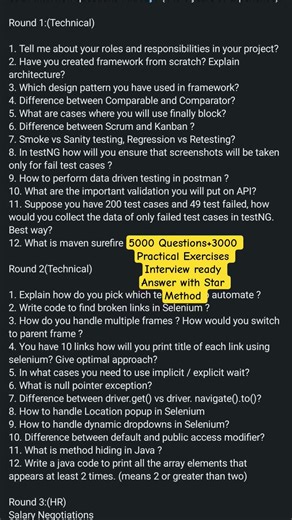 Infosys Automation Testing Interview Questions Answers #automationtesting #selenium #sdet