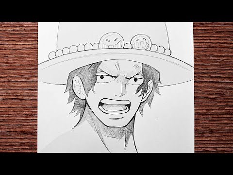 Easy anime sketch | How to draw Ace - [One Piece] step-by-step