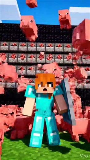 Pink and red poison gun #funny #minecraft