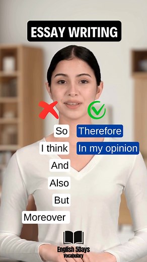 1.3M views · 10K reactions | English Vocabulary for Essay Writing. If you want to improve your English vocabulary, subscribe to our YouTube channel.❤️ #english #englishspeaking #englishlearning #englishteacher #englishvocabulary #englishwords #englishtips #englishgrammar | English 5Days Shorts | Facebook