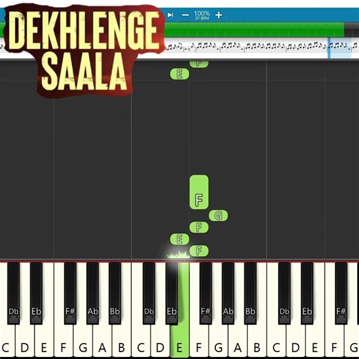 Dekhlenge Saala Song 🎹 DSP | Pawan Kalyan | Ustaad Bhagat Singh | Easy Piano | Keyboard Notes | 5