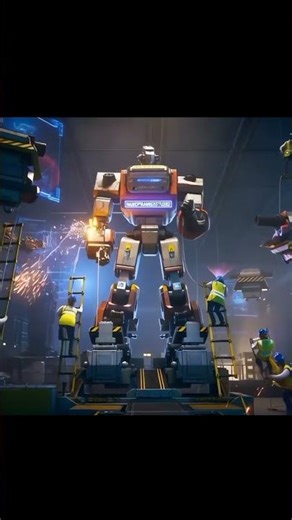 “Tiny Workers Build a Giant Robot in a Futuristic Factory ⚙️🤖✨ | Miniature Engineering Magic!”