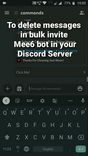How to delete messages in bulk in your Discord server using Mee6 bot #roduz #discord