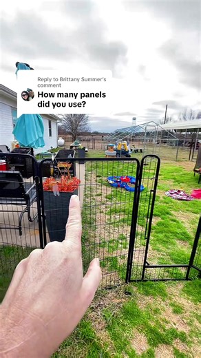 Replying to @Brittany Summer Outdoor steel playpen fencing for dogs and toddlers that creates safe boundaries without digging or concrete #backyard #homeimprovement #diy #fence #backyardtransformation
