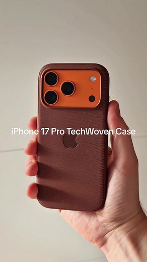 Love these new iPhone 17 Pro TechWoven Cases. They also have MagSafe and this colour is called Sienna 🍊 #iphone17 #iphone17pro #apple #unboxing