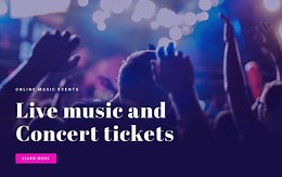Live mosic and concert tickets - CSS Template by Nicepage