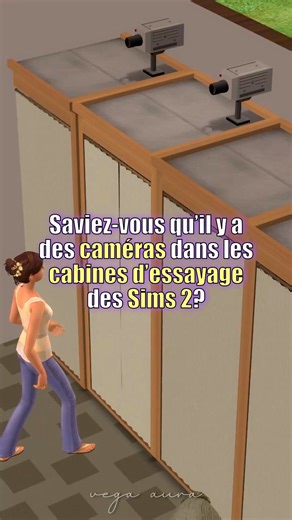 vega aura │ YouTube 🌱 on Instagram: "Saviez-vous qu’il y a des caméras dans les cabines d'essayage des Sims 2? 😳"