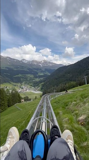 Switzerland’s Highest Alpine Slide 🇨🇭 | Churwalden Thrill Ride 🚀 #shorts