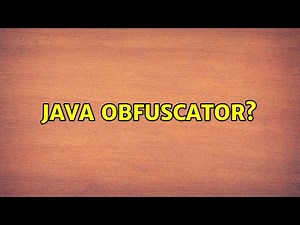 Ubuntu: Java obfuscator?