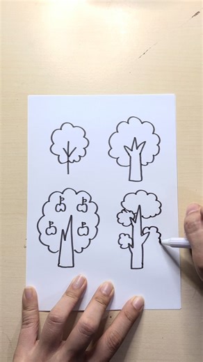 วิธีวาดต้นไม้การ์ตูนง่ายๆ สำหรับเด็ก