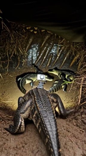 Alligator POV: Inside a Hidden Underground Nest | Real Micro Camera Footage#Alligator #WildlifePOV