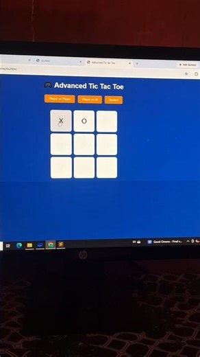 How to Create Tic Tac Toe game html css and Javascript language #trending #coding #youtubeshorts