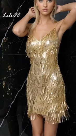 Perfect our gold mini dress with sequins ✨ #fashion #model #beauty #style