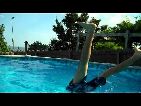 Break Dancer Handstand Walks Across Pool