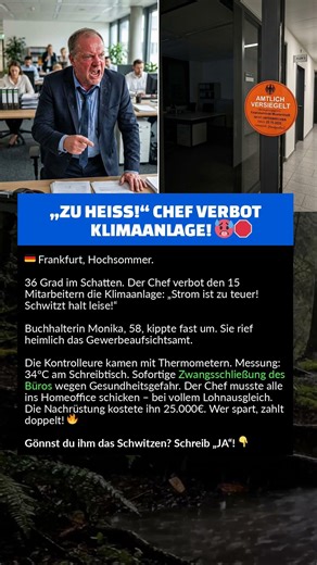 „ZU HEISS!“ CHEF VERBOT KLIMAANLAGE! 🥵🛑