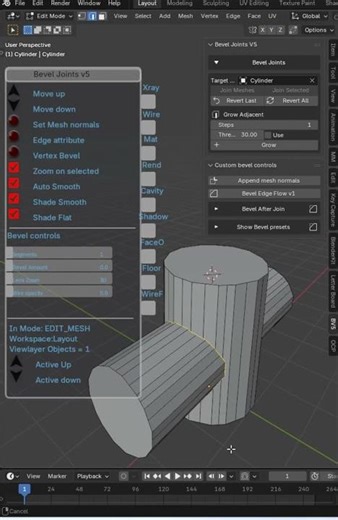 Join meshes vanilla Blender and with addons