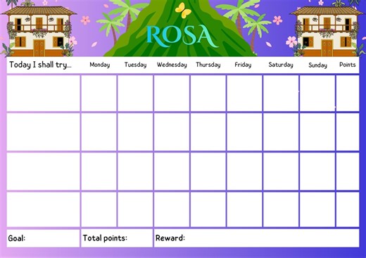 Personalised Encanto Reward Chart Printable | Kids Behavior Chart | Chore Chart | Digital Download PDF | Routine Chart for Kids - Etsy