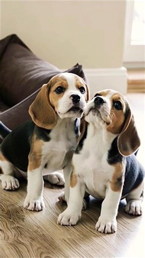 Cute beagle puppies Trying to stand like human cute funny video #beagle #beaglepuppy #beagleworld