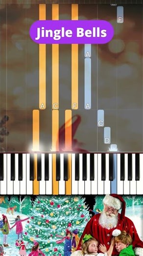 Jingle Bells | SUPER EASY PEASY Piano Tutorial #pianotutorial #easypianotutorial