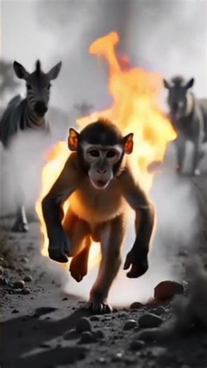Monkey on Fire" Blazing Escape: The Monkey's Wild Run