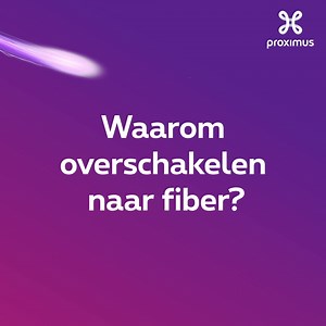 Tot 10 keer sneller internet zónder ha-pe-ringen: gedaan met wachten, met fiber! ⚡ | Proximus