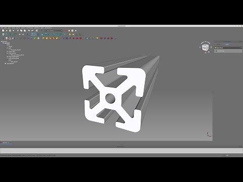 Modeling Aluminum Extrusion in FreeCAD 0.19