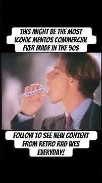 The Most Iconic Mentos Commercial Ever? 😂 #Mentos #90sCommercials #90snostalgia #90skids #90s #lol