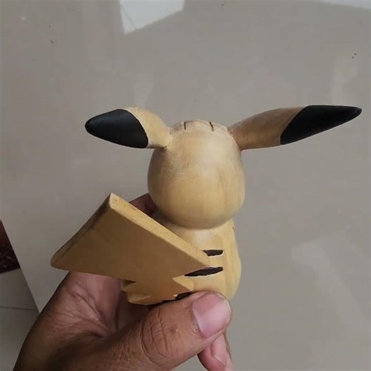 Handmade Wooden Pikachu #woodworking #woodscraft #wood #wooddesigner #diy #diycrafts #handmade #art