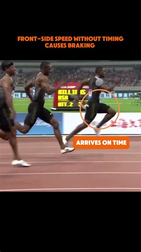 Front-side without timing causes braking #100mdash #trackandfield #speed