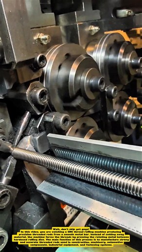 How a CNC Machine Manufactures Precision Threaded Rods | Amazing Industrial Automation.