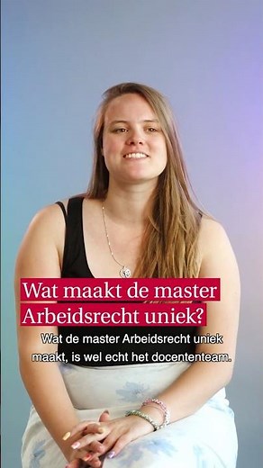 What makes the Master's in Employment Law unique? Employment Law at the UvA in Amsterdam