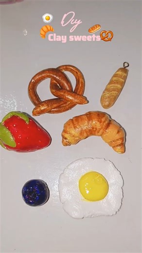 DIY Clay Charms 🥨| #trending #clay #shorts #fyp