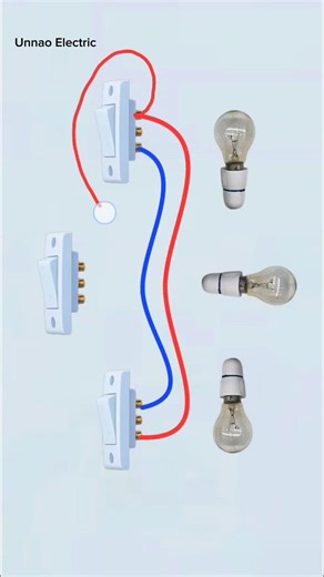 three way circuit diagram #unnaoelectric #electrical #electrician #diy #wiring