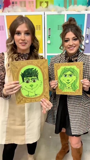 Stephanie Osmundson & Loreal Hemenway on Instagram: "Imagine a self-portrait… but with a twist. A Grinchy twist! 💚 It’s a Grinchy Self-Portrait project that will have your students smiling all season long! Give them the signature grin that could steal Christmas, wild eyebrows, and, of course, skin so green it practically glows! This art lesson resource is a great option for teachers trying to integrate art into the classroom and for art teachers who want a simple lesson that makes a large impac