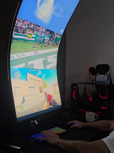 samsung ark 55 na vertical. #pcgamer #cs2 #vertical #monitorgamer #monitor55