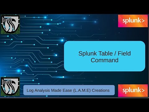Splunk Table / Field Command