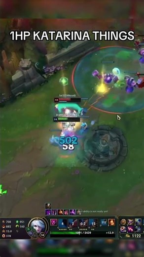 1HP KATARINA THINGS... #katarina #leagueoflegends #outplay