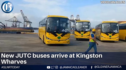 56K views · 1.2K reactions | The Jamaica Urban Transit Company's fleet was this morning bolstered by the arrival of new buses at Kingston Wharves. The new buses are equipped with smart technology, which will be used to improve management and tracking, and to help reduce waiting times for commuters. #GLNRToday : Ian Allen | Jamaica Gleaner | Facebook