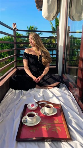 Exploring the stunning Kerala backwaters by houseboat #shorts