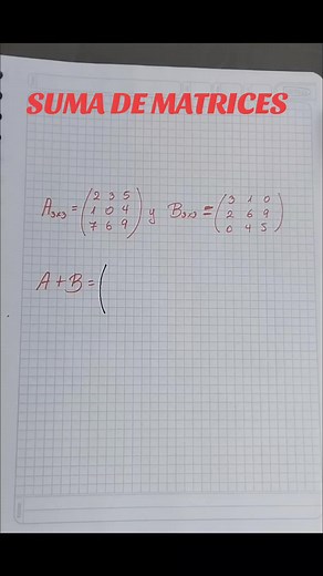 Suma de Matrices con Fracciones: Matriz A Matriz B = Respuesta