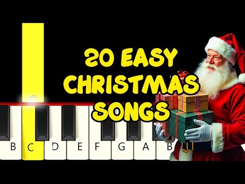 20 Christmas Songs Everyone Knows – Very Easy & Slow Piano Tutorial (Melody Only) – Beginner