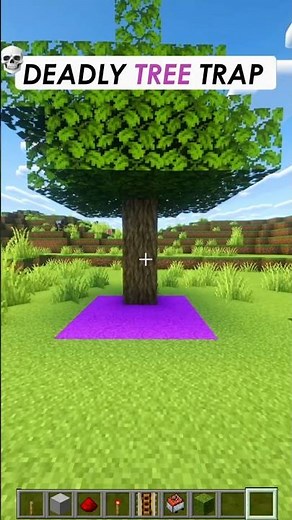Minecraft Deadly Tree Trap 🌳 Secret TNT Build! #minecraft #minecraftbuild #minecraftguide