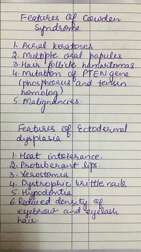 Features of Cowden syndrome and features of ectodermal dysplasia
