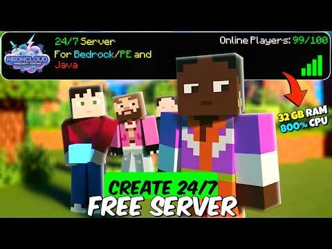 How to Make FREE 24/7 Server In Minecraft Pocket/Bedrock Edition 🫡 | Best Minecraft Server Hosting✅