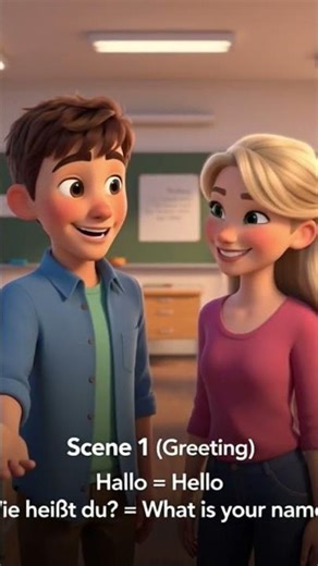 Learn German A1 basic conversation in a simple and fun way! 🇩🇪#learngerman