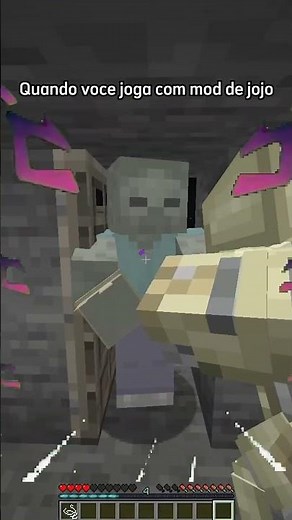 When you play with the JoJo mod in Minecraft...