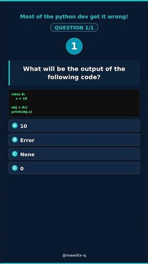 Python Quiz: What Does obj.x Print?