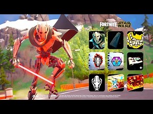 Fortnite GENERAL GRIEVOUS Star Wars BONUS Skin GAMEPLAY with LIGHTSABER ⚔️ and REWARDS Showcase!