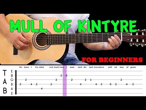MULL OF KINTYRE | Easy guitar melody lesson for beginners (with tabs) - Wings